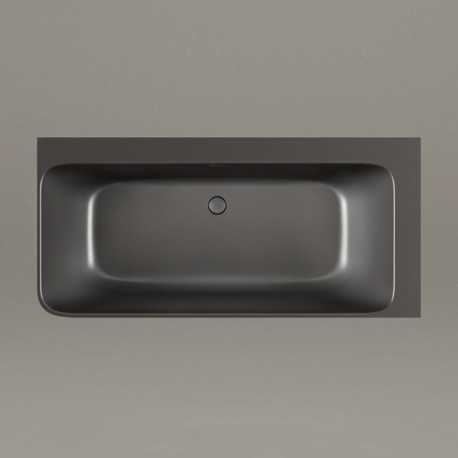 Must nurgavann PAA QUADRO CORNER A 160×75 cm, vasakpoolne, Graphite, matt 5 Kulma-amme PAA QUADRO CORNER A 160x75 cm, vasen, Graphite – 5