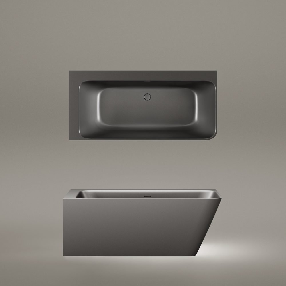 Kulma-amme PAA QUADRO CORNER D 160x75 cm, oikea, Graphite – 4