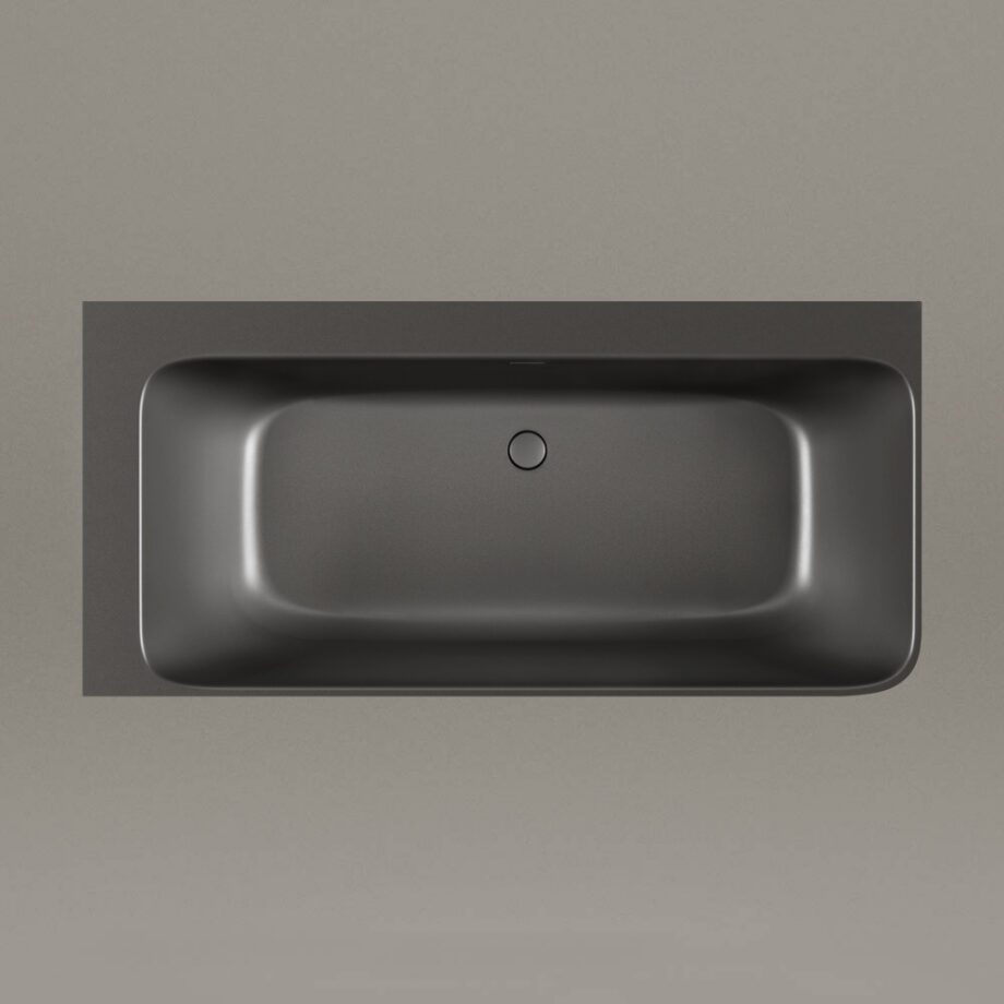Must nurgavann PAA QUADRO CORNER D 160×75 cm, parempoolne, Graphite, matt 5 Kulma-amme PAA QUADRO CORNER D 160x75 cm, oikea, Graphite – 5