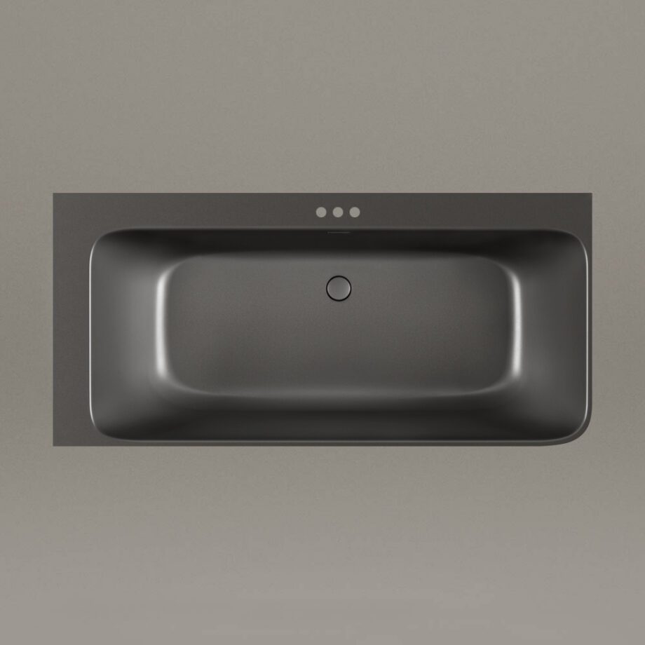Must nurgavann PAA QUADRO CORNER D 160×75 cm, parempoolne, Graphite, matt 3 Kulma-amme PAA QUADRO CORNER D 160x75 cm, oikea, Graphite – 3