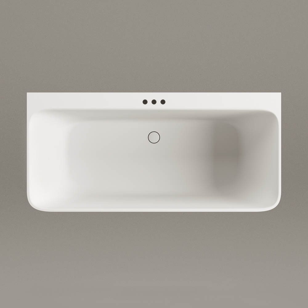 Seinäkylpyamme PAA QUADRO WALL 160,5x76 cm, Silkstone – 6