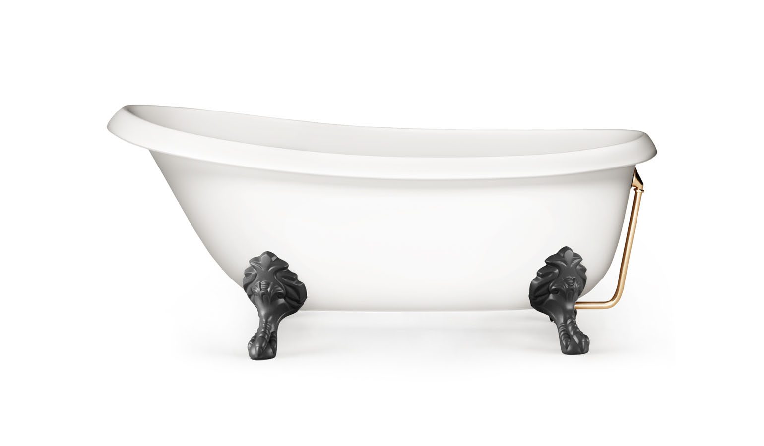 Tassuamme PAA VICTORIA 170x83 cm, Silkstone, Graphite-jalat