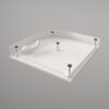 Kaareva suihkuallas PAA CLASSIC RO 100 R550, 100x100 cm – 3