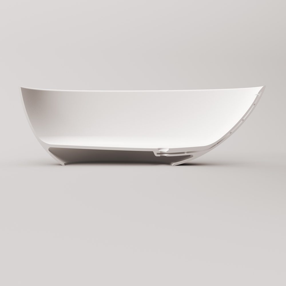 Vapaasti seisova kylpyamme PAA BELLA OVO 170x80 cm, Graphite – 4