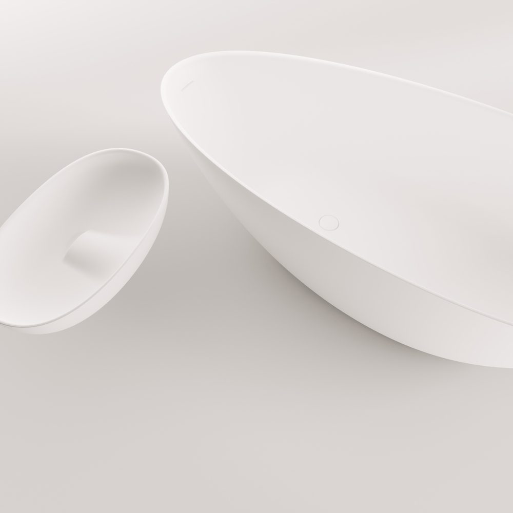Vapaasti seisova kylpyamme PAA BELLA OVO 170x80 cm, Graphite – 3