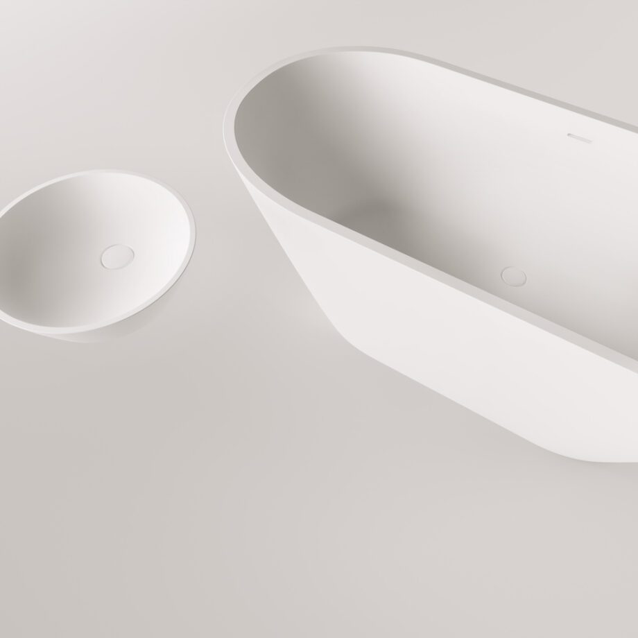 Eraldiseisev kivivann PAA DECO NUDO 166×72,5 cm, matt Silkstone 12 Vapaasti seisova kylpyamme PAA DECO NUDO 166x73 cm, Graphite – 9