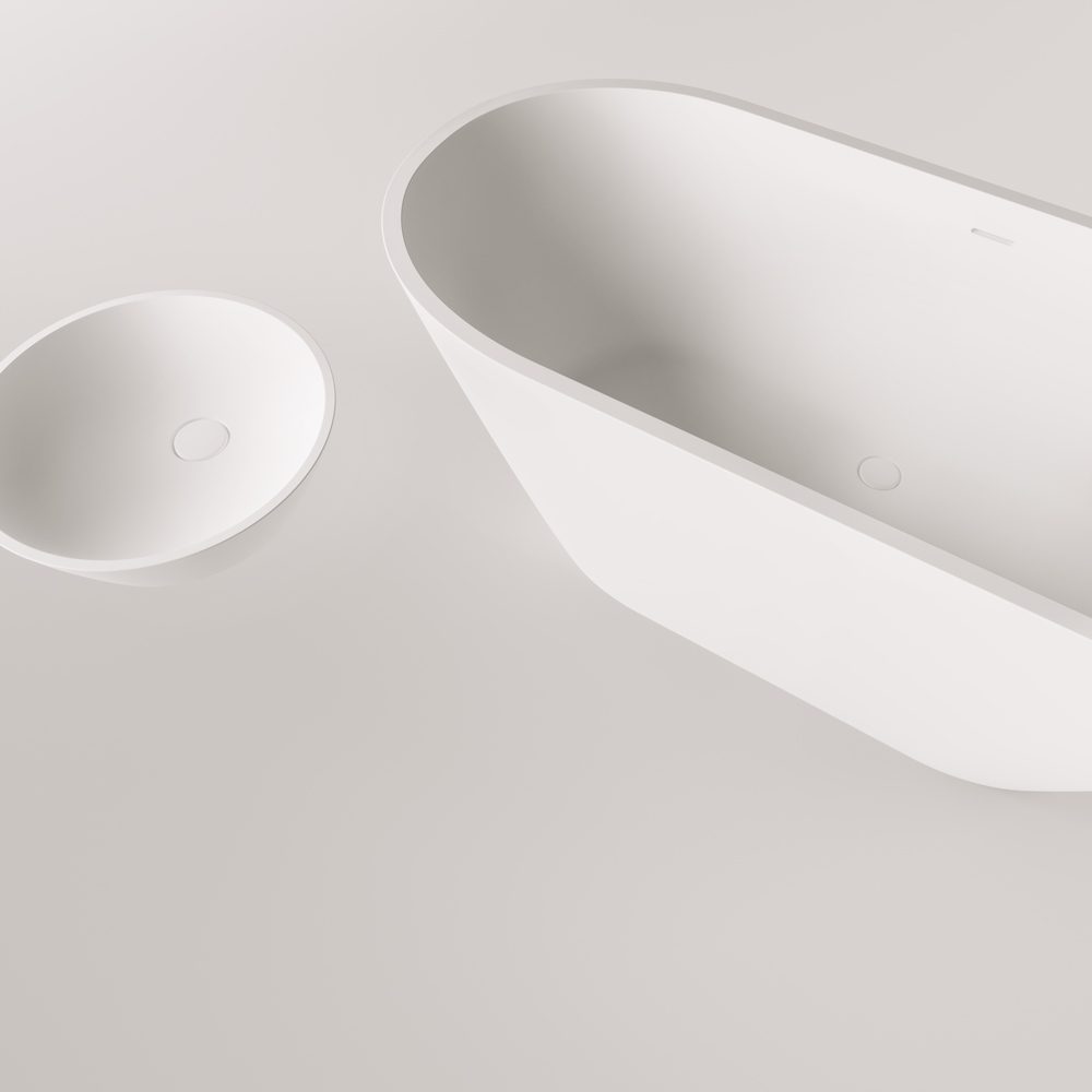 Vapaasti seisova kylpyamme PAA DECO NUDO 166x73 cm, Graphite – 9