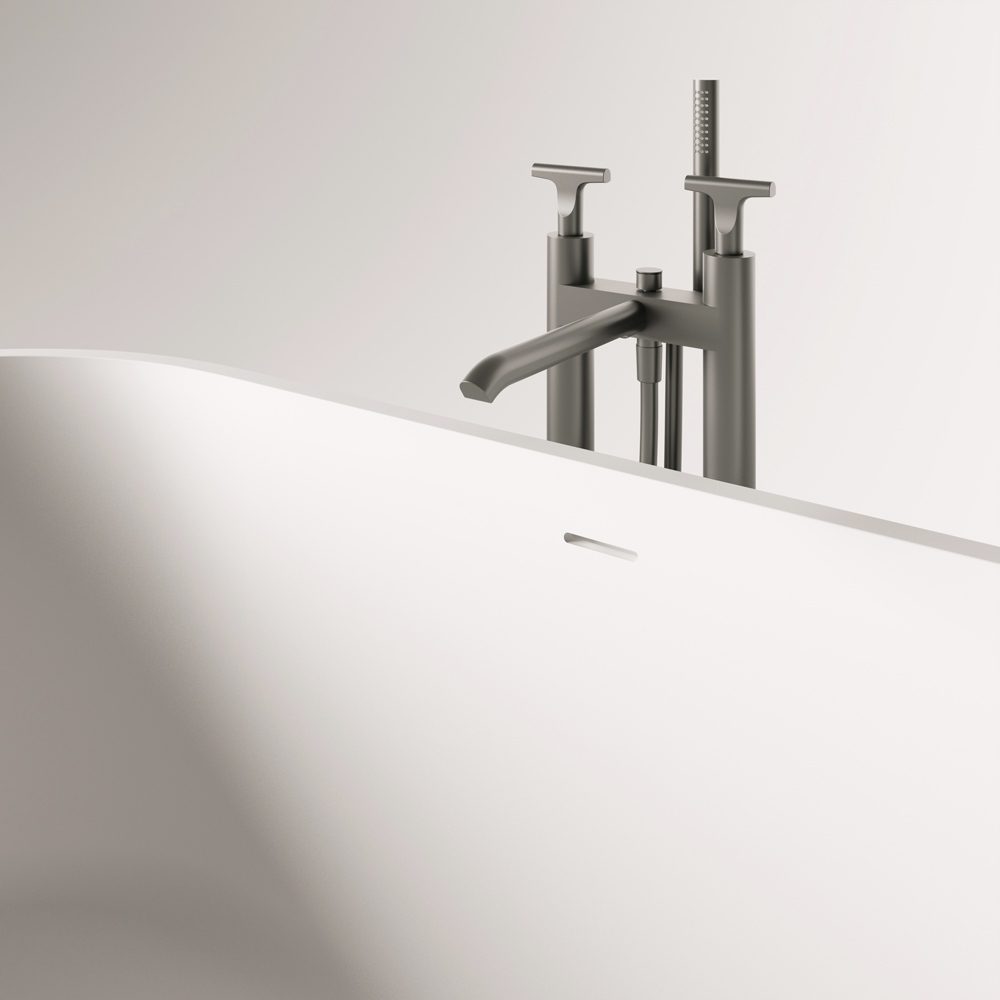 Vapaasti seisova kylpyamme PAA DECO NUDO 166x73 cm, Graphite – 5