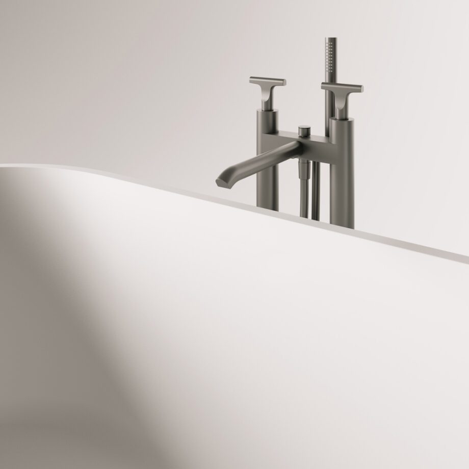 Eraldiseisev kivivann PAA DECO RIM 166×81 cm, matt Silkstone 8 Vapaasti seisova kylpyamme PAA DECO RIM 166x81 cm, Graphite – 3