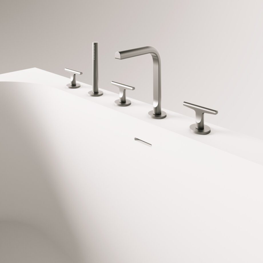 Must seinaäärne kivivann PAA DECO WALL 166×81 cm, Graphite, matt 3 Seinäkylpyamme PAA DECO WALL 166x81 cm, musta Graphite – 3