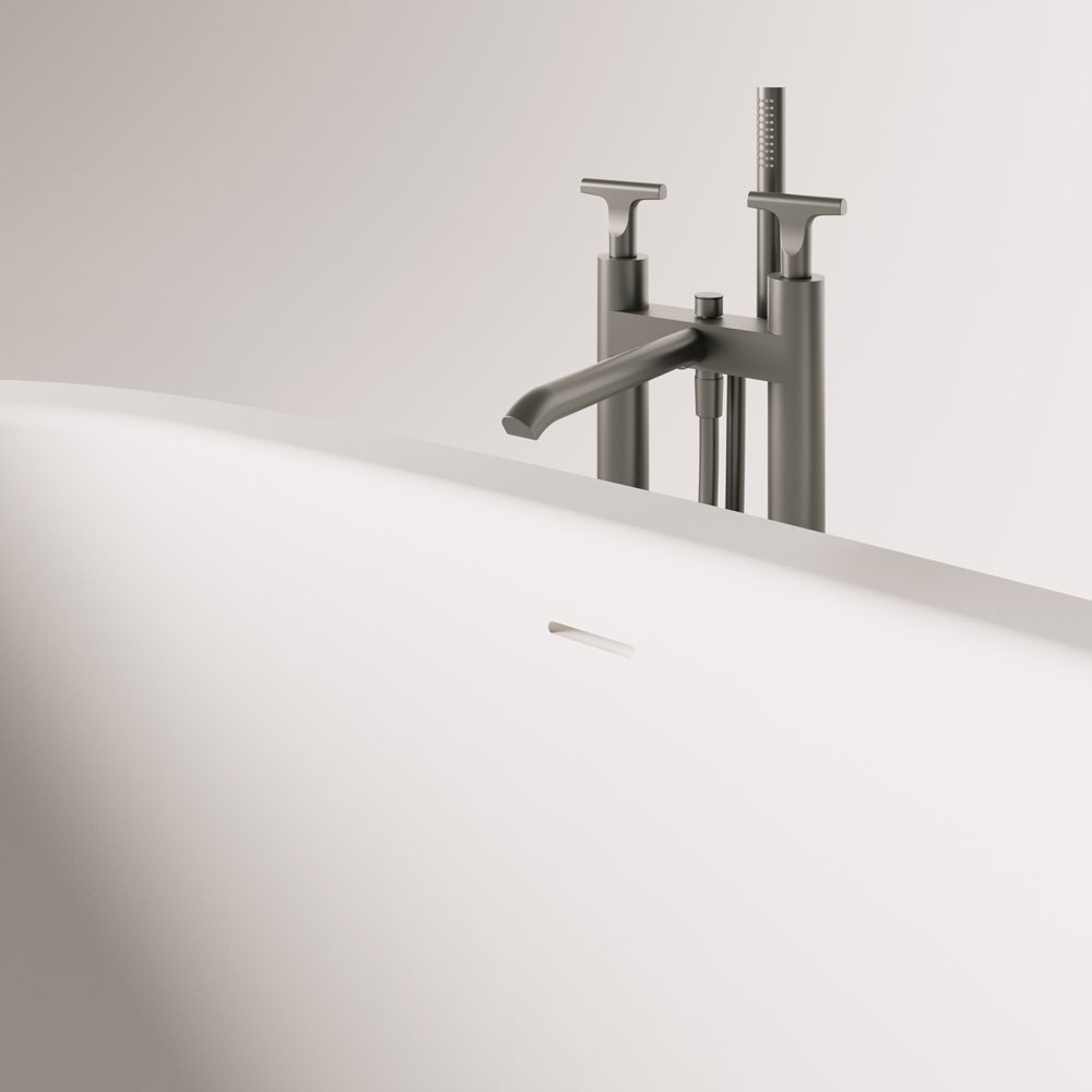 Vapaasti seisova kylpyamme PAA DOLCE 180x90 cm, Graphite – 5