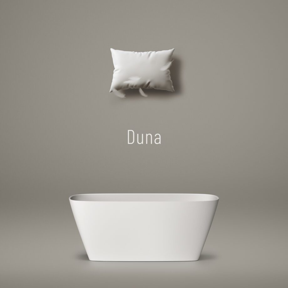 Eraldiseisev kivivann PAA DUNA 150×65 cm, läikiv kivimass 3 Vapaasti seisova kylpyamme PAA DUNA 150x65 cm, Graphite – 3
