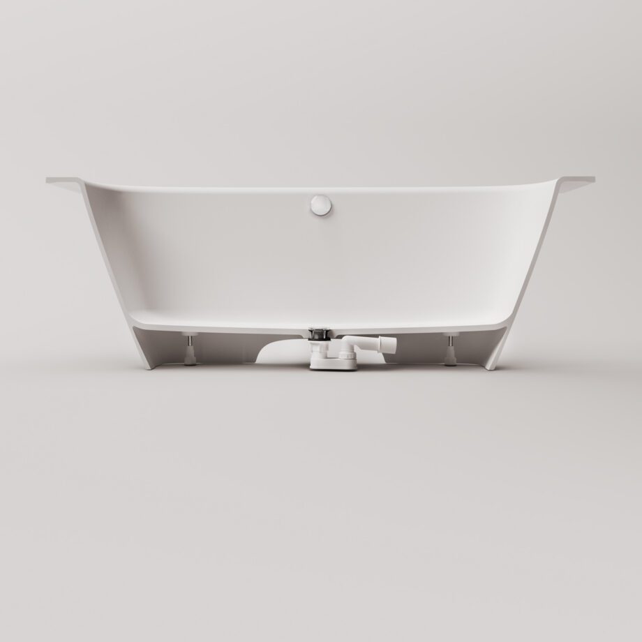 Sisseehitatav kivivann PAA SMART 170 A 170×75 cm, ümar nurk A, läikiv kivimass 9 Upotettava kylpyamme PAA SMART 150 D 150x75 cm, valukivi – 9