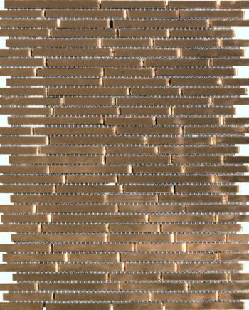 Lasimosaiikki Dune Copper Mirror, 26,5x28,5 cm, 5 mm