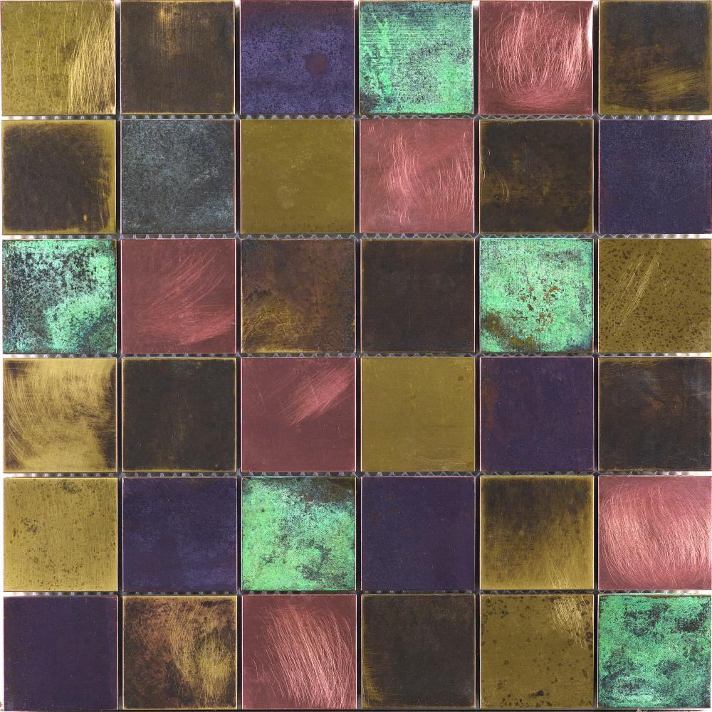 Metallimosaiikki Dune Bronzo, 29,8x29,8 cm, 8 mm