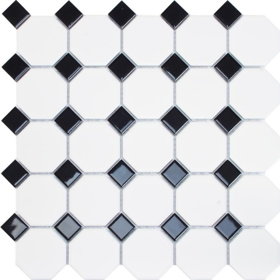 Keraaminen mosaiikki Dune Oxford Black, 29,5x29,5 cm, 6 mm
