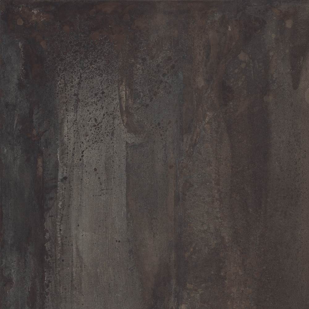 Metallikuvioinen lattialaatta ABK Interno 9 Wide Dark, 80x80 cm, 8,5 mm, matta, liukuesto R10