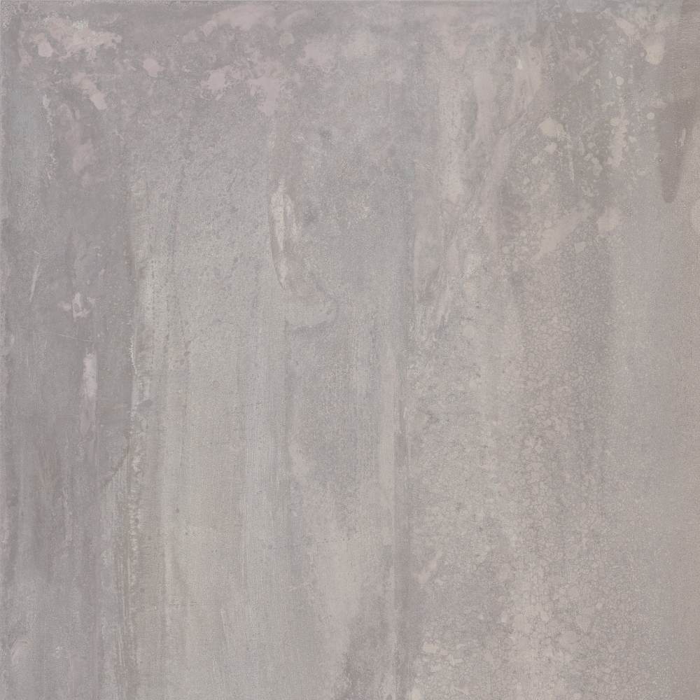 Metallikuvioinen lattialaatta ABK Interno 9 Wide Silver, 80x80 cm, 8,5 mm, matta, liukuesto R10