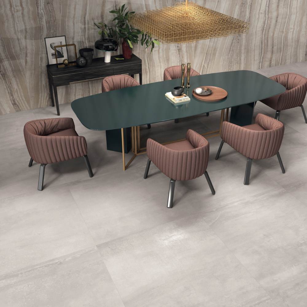 Metallikuvioinen keraaminen laatta ABK Interno 9 Pearl, 60x60 cm, 8,5 mm, matta, liukuesto R10