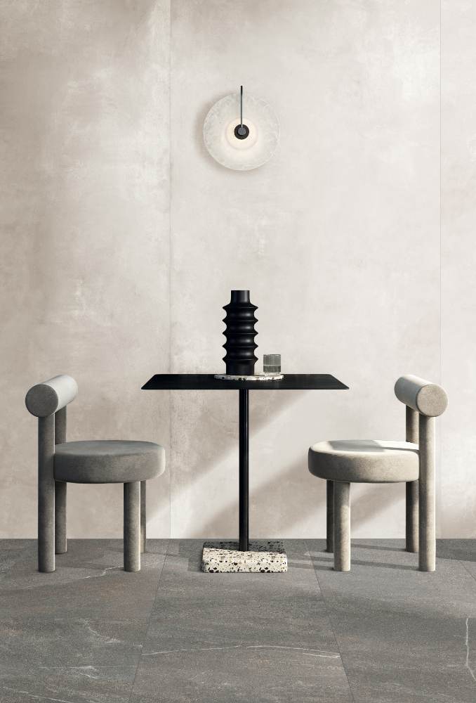 Metallikuvioinen keraaminen laatta ABK Interno 9 Pearl, 60x60 cm, 8,5 mm, matta, liukuesto R10