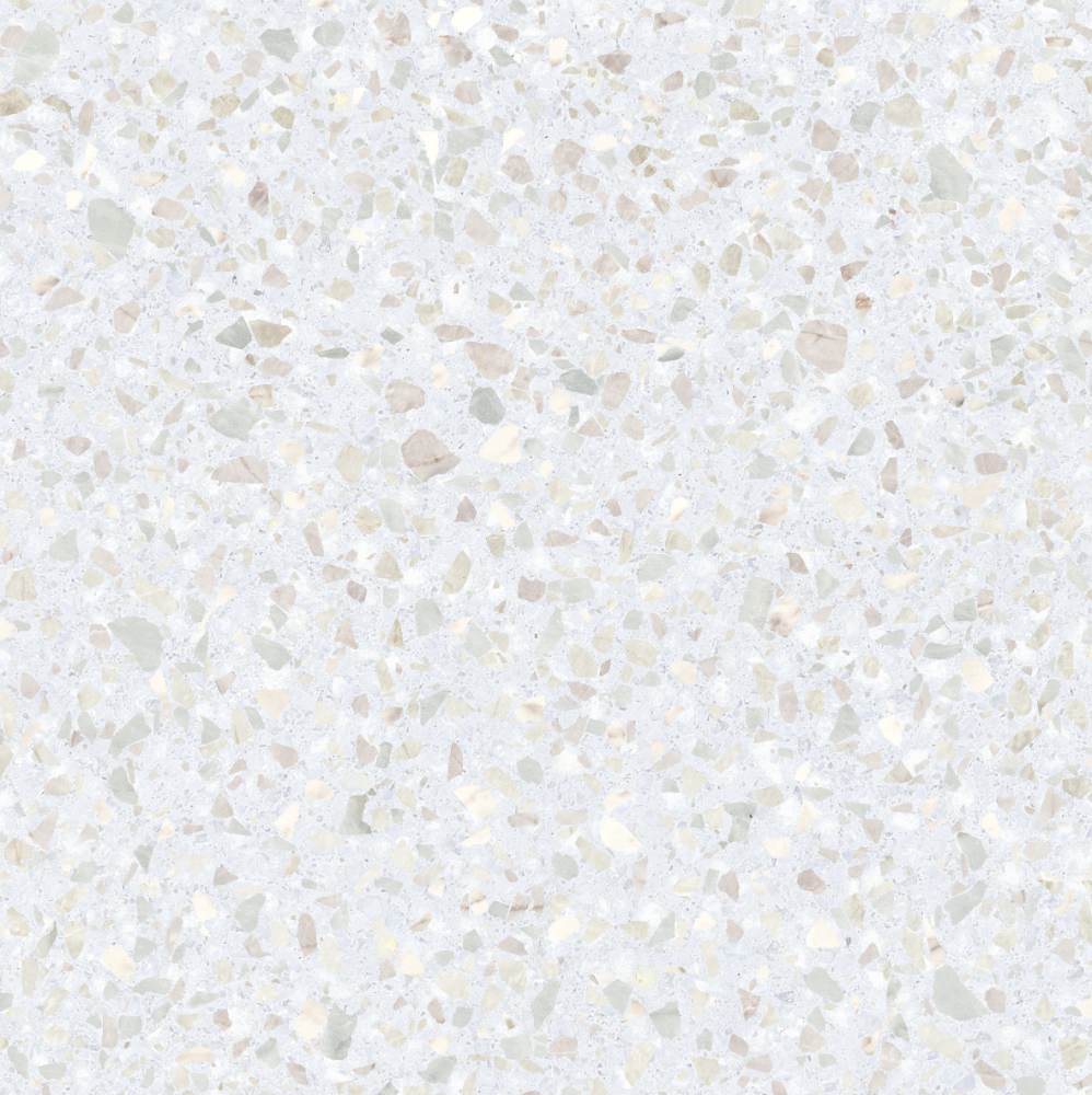 Terrazzo-kuvioinen lattialaatta ABK Play Dots White, 20x20 cm, 8,5 mm, matta (nat.)