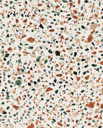 Terrazzo-kuvioinen lattialaatta ABK Play Dots Multiwhite, 20x20 cm, 8,5 mm, matta (nat.)