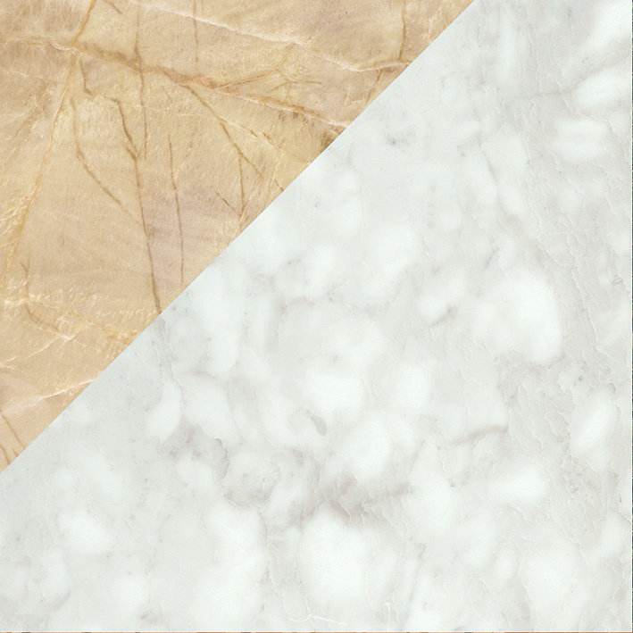 Terrazzo-kuvioinen lattialaatta ABK Play Marble White, 20x20 cm, 8,5 mm, matta (nat.)