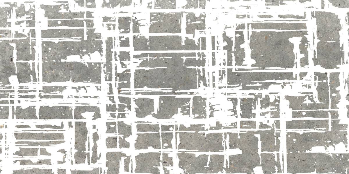 Kivikuvioinen koristelaatta ABK Poetry Stone Lines Grey, 60x120 cm, 8,5 mm, matta