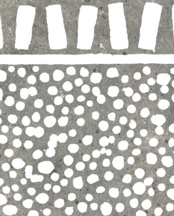 Kivikuvioinen koristelaatta ABK Poetry Stone Fringe Grey, 60x60 cm, 8,5 mm, matta