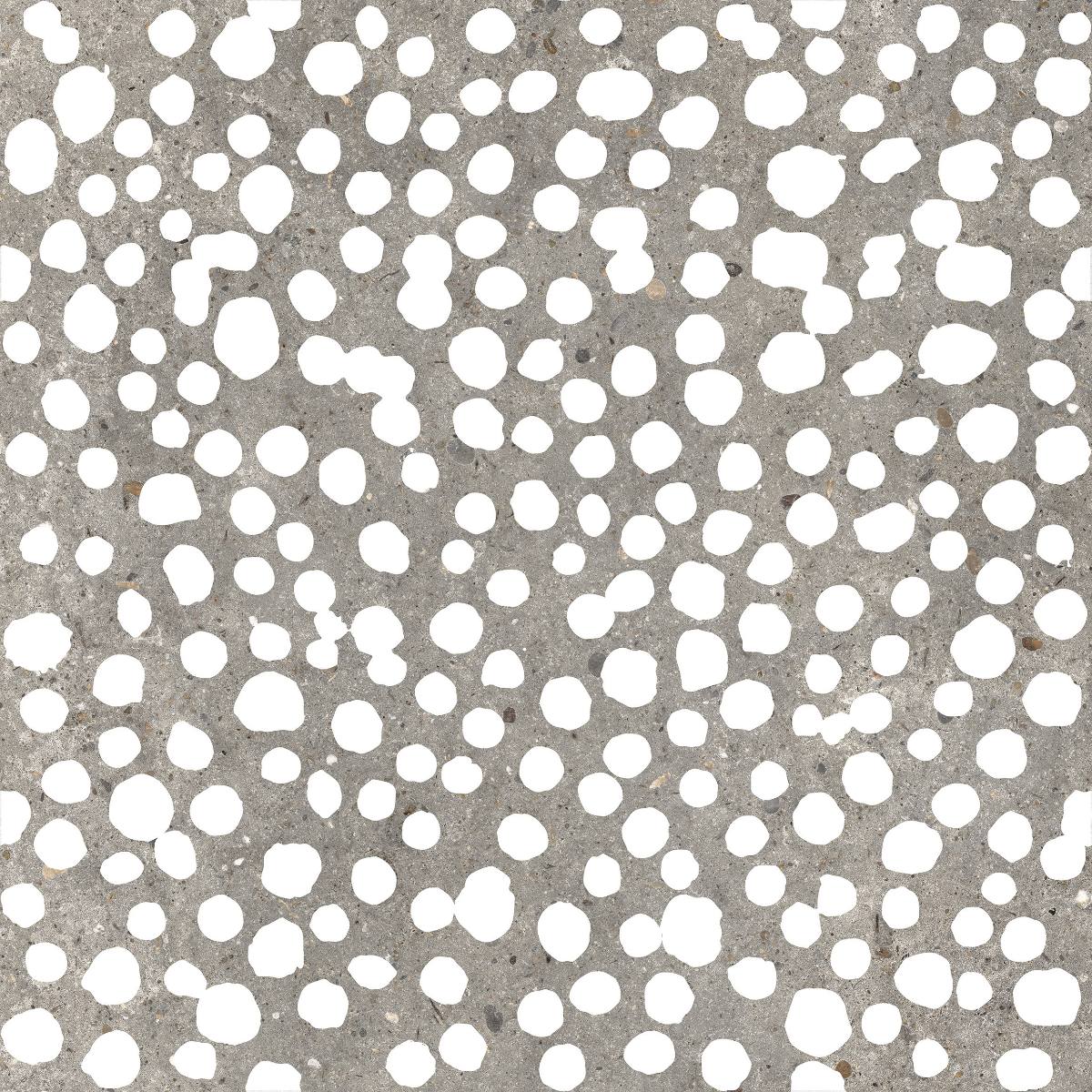 Kivikuvioinen koristelaatta ABK Poetry Stone Carpet Grey, 60x60 cm, 8,5 mm, matta
