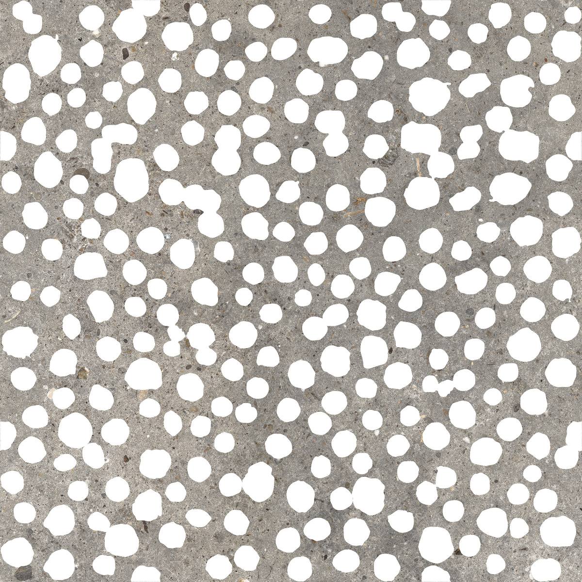 Kivikuvioinen koristelaatta ABK Poetry Stone Carpet Grey, 60x60 cm, 8,5 mm, matta
