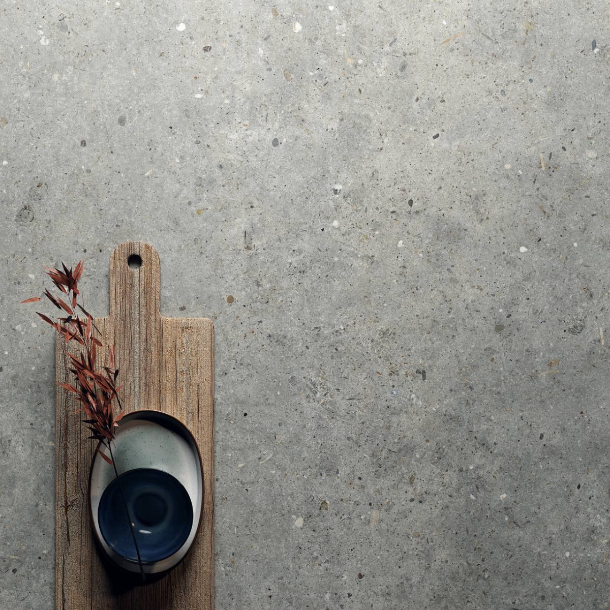 Kivikuvioinen terassilaatta ABK Poetry Stone Pirenei Grey, 60x90 cm, 20 mm, ulkokäyttöön, liukuesto R11