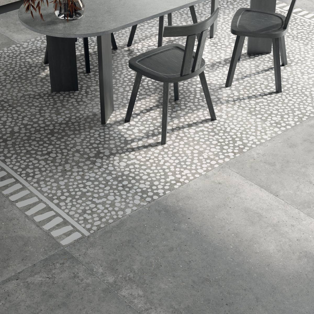 Kivikuvioinen terassilaatta ABK Poetry Stone Pirenei Grey, 60x90 cm, 20 mm, ulkokäyttöön, liukuesto R11