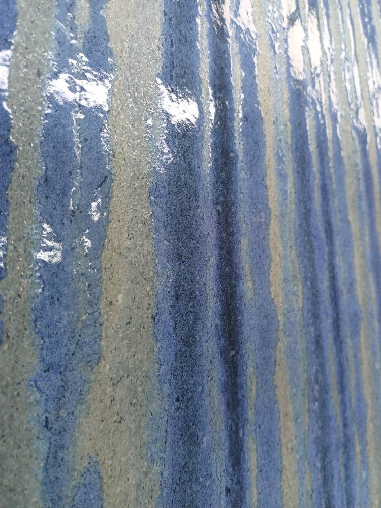 Kivikuvioinen koristelaatta ABK Poetry Stone Reloaded Batik Blue, 60x120 cm, 8,5 mm, kuviollinen koriste, matta