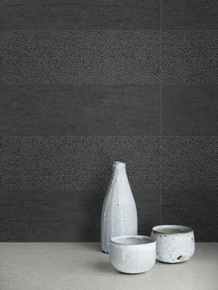 Kivikuvioinen koristelaatta ABK Poetry Stone Reloaded Curve Cold, 20x120 cm, 8,5 mm, kuviollinen koriste, matta