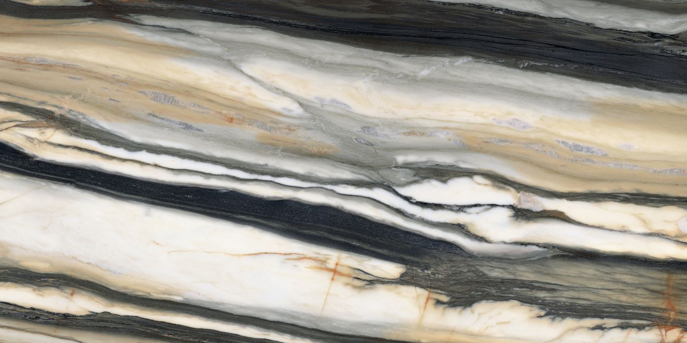 Marmorikuvioiset laatat ABK Sensi 900 Oyster Gold, 60x120 cm, 8,5 mm, kiiltävä (lux)