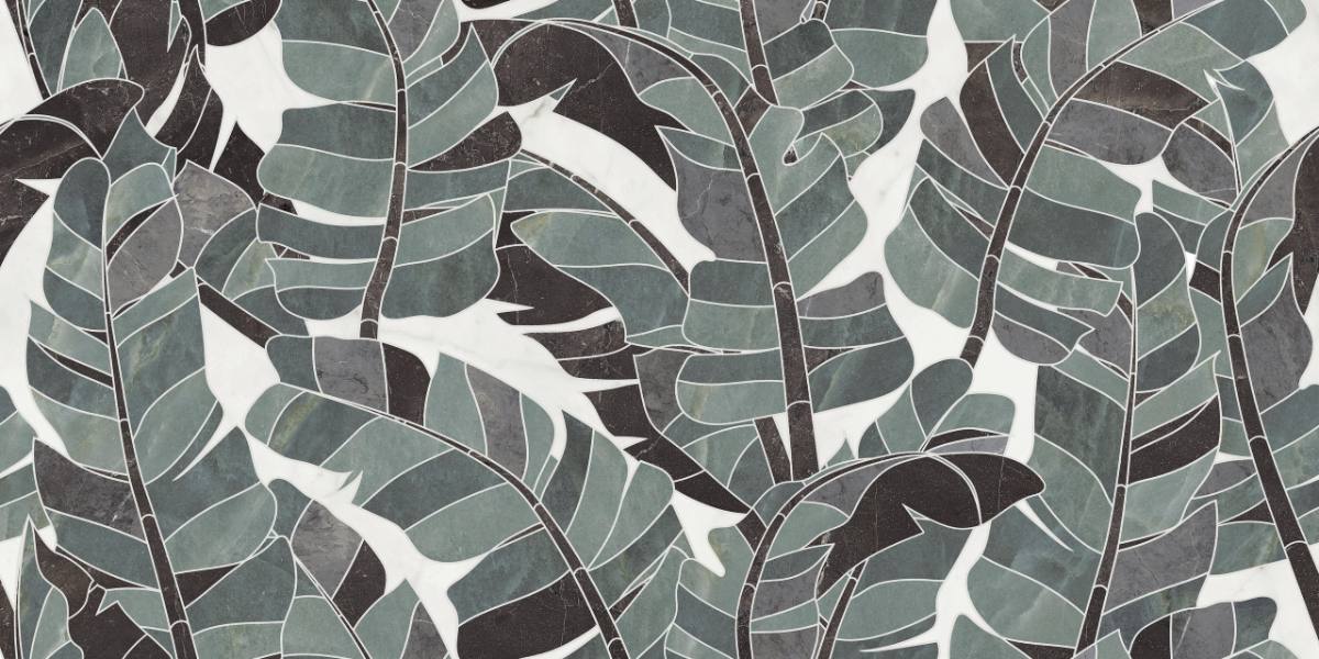 Mosaiikkilaatta marmorikuviolla ABK Sensi Fantasy Bali, 60x120 cm, 8,5 mm, kiiltävä strukturoitu 3D (lux 3D)