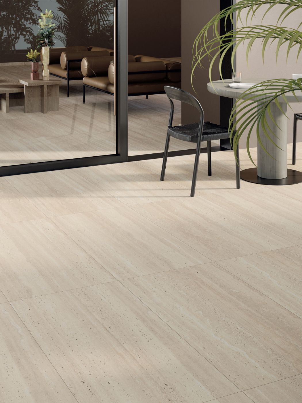 Kivikuvioinen terassilaatta ABK Sensi Roma Ivory, 60x120 cm, 20 mm, ulkokäyttöön, liukuesto R11