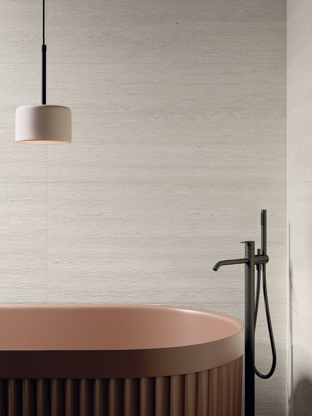 Kivikuvioinen koristelaatta ABK Sensi Roma Wave White, 60x120 cm, 8,5 mm, matta