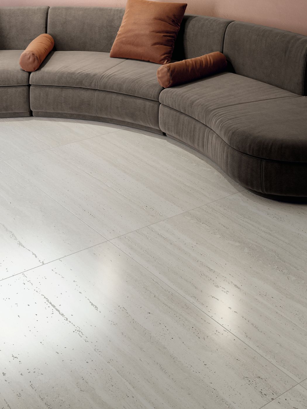 Kivikuvioiset laatat ABK Sensi Roma White, 80x80 cm, 8,5 mm, matta, liukuesto R10