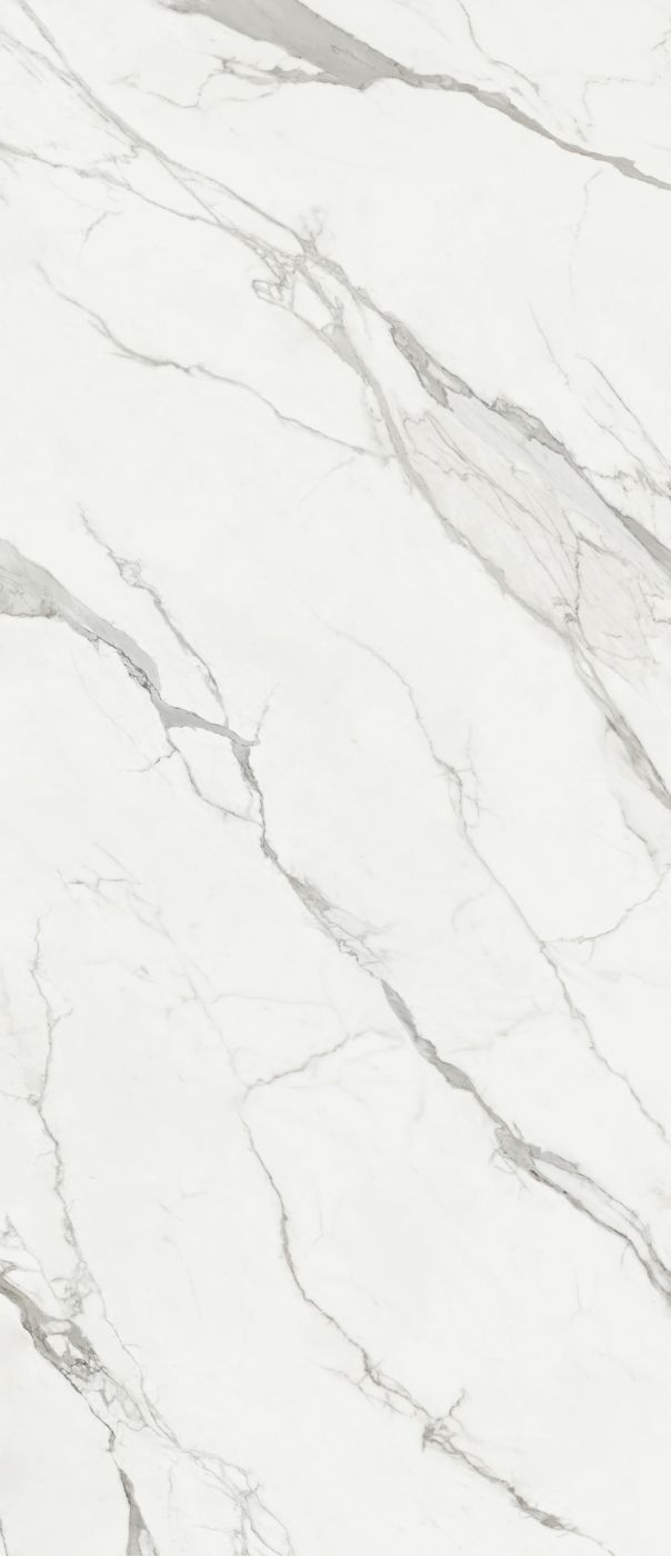 Marmorikuvioinen suurlaatta ABK Sensi Signoria Statuario Light, 120x280 cm, 6 mm, kiiltävä (lux)