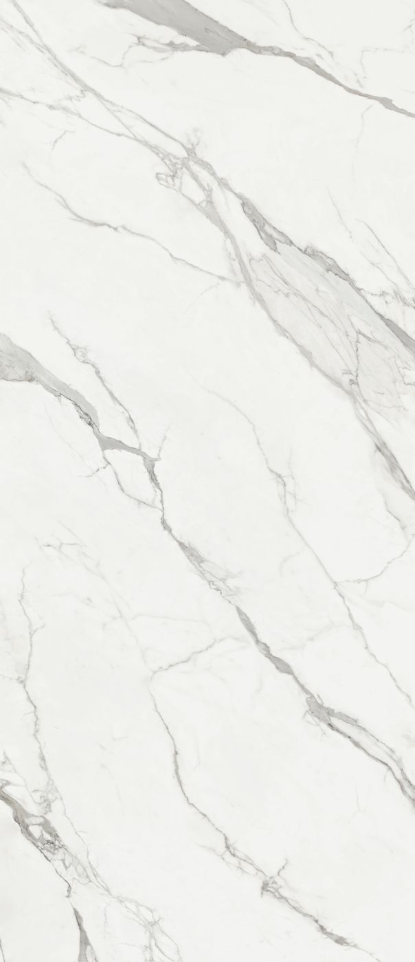 Marmorikuvioinen suurlaatta ABK Sensi Signoria Statuario Light, 120x280 cm, 6 mm, kiiltävä (lux)