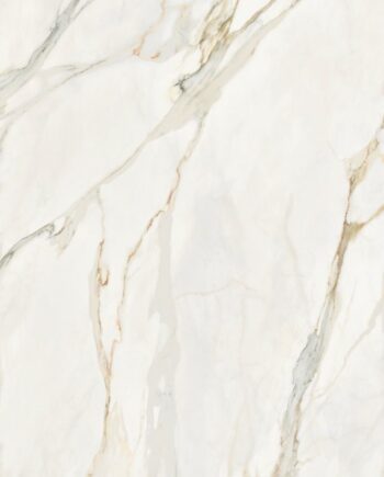 Marmorikuvioinen suurlaatta ABK Sensi Signoria Calacatta Michelangelo, 120x280 cm, 6 mm, satiini (soft)