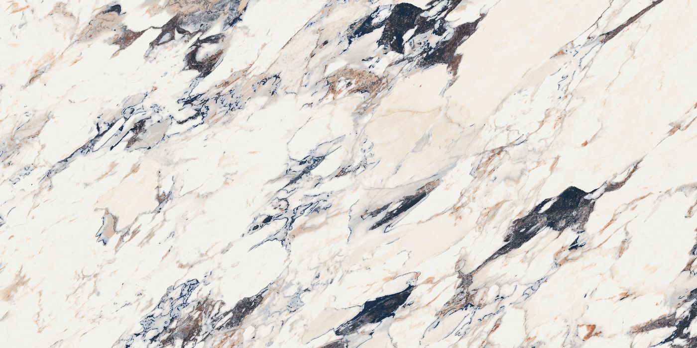 Marmorikuvioiset laatat ABK Sensi Up Breccia Melange, 60x120 cm, 8,5 mm, kiiltävä (lux)