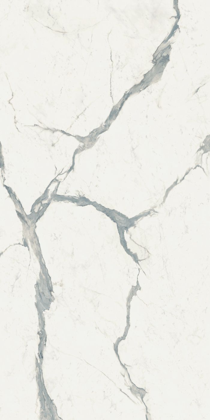 Marmorikuvioinen suurlaatta ABK Sensi Up Statuario Versilia, 160x320 cm, 6 mm, satiini (soft)