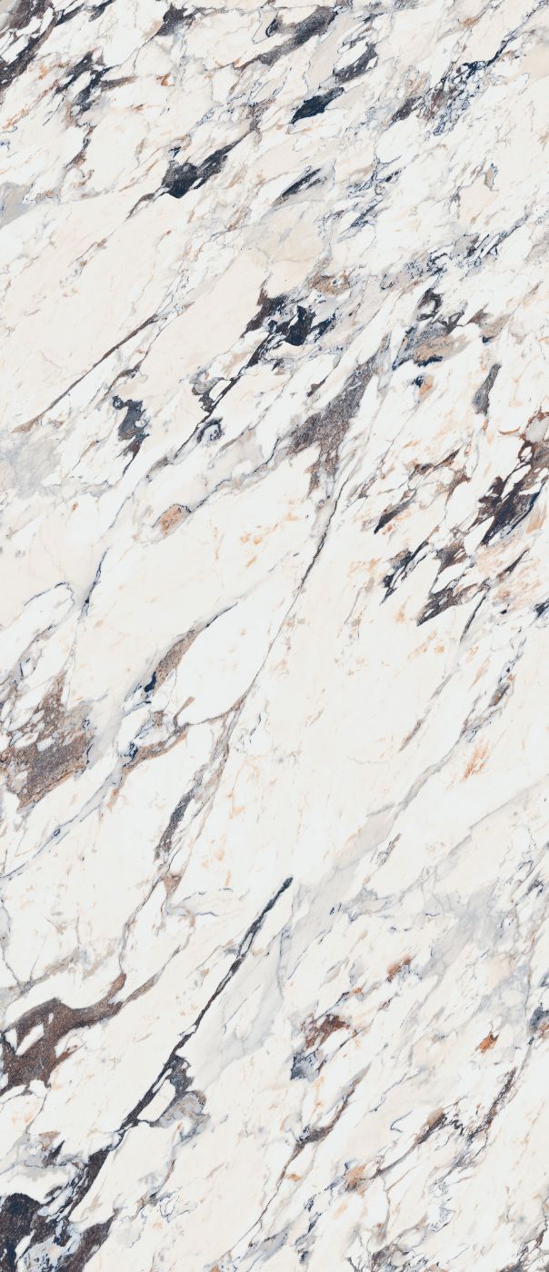 Marmorikuvioinen suurlaatta ABK Sensi Up Breccia Melange, 120x280 cm, 6 mm, kiiltävä (lux)