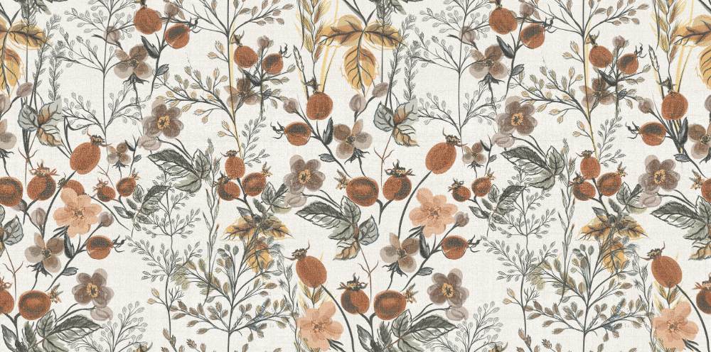 Kuviollinen keraaminen seinälaatta ABK Wide&Style Mini Berries, 60x120 cm, 7 mm, matta
