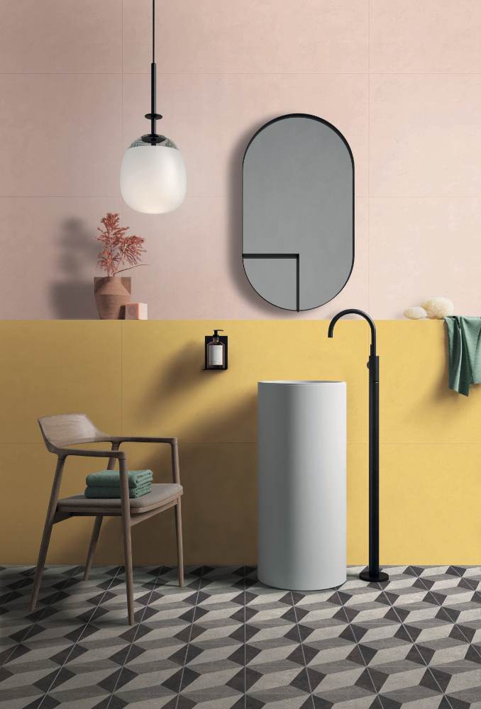 Yksivärinen keraaminen seinälaatta ABK Wide&Style Mini Ginger, 60x120 cm, 7 mm, matta
