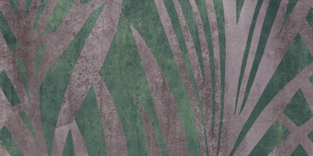 Kuviollinen koristelaatta ABK Wide&Style Jungle Green, 120x240 cm (4 x 60x120 cm), 8,5 mm, matta