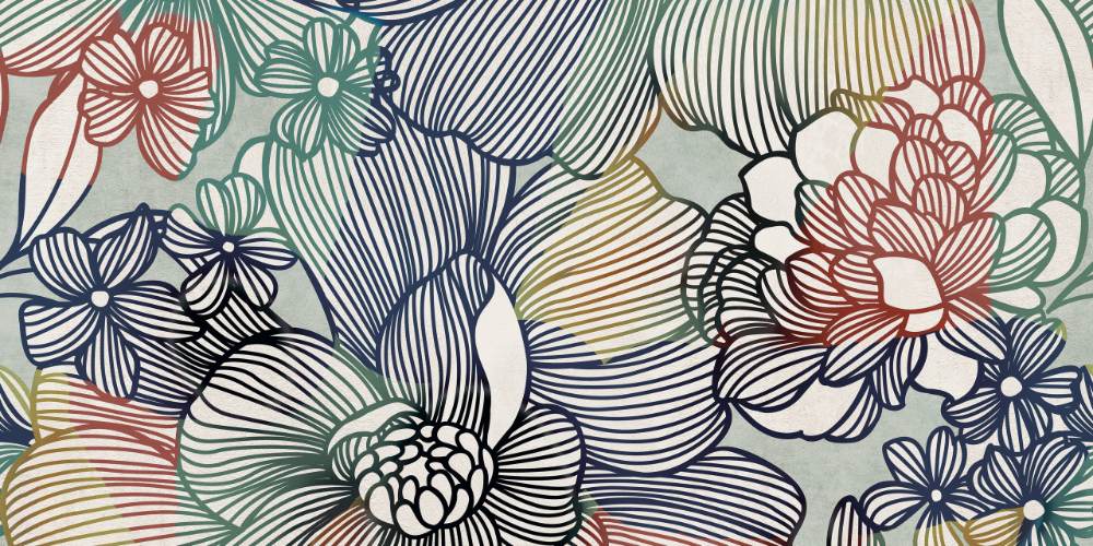 Kuviollinen koristelaatta ABK Wide&Style Sixties Light, 120x240 cm (4 x 60x120 cm), 8,5 mm, matta